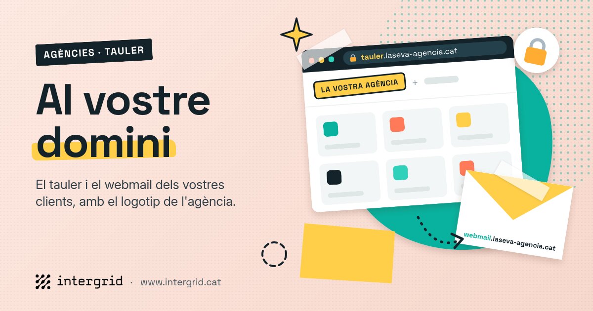 El panel de control y el webmail servidos desde el dominio de la agencia