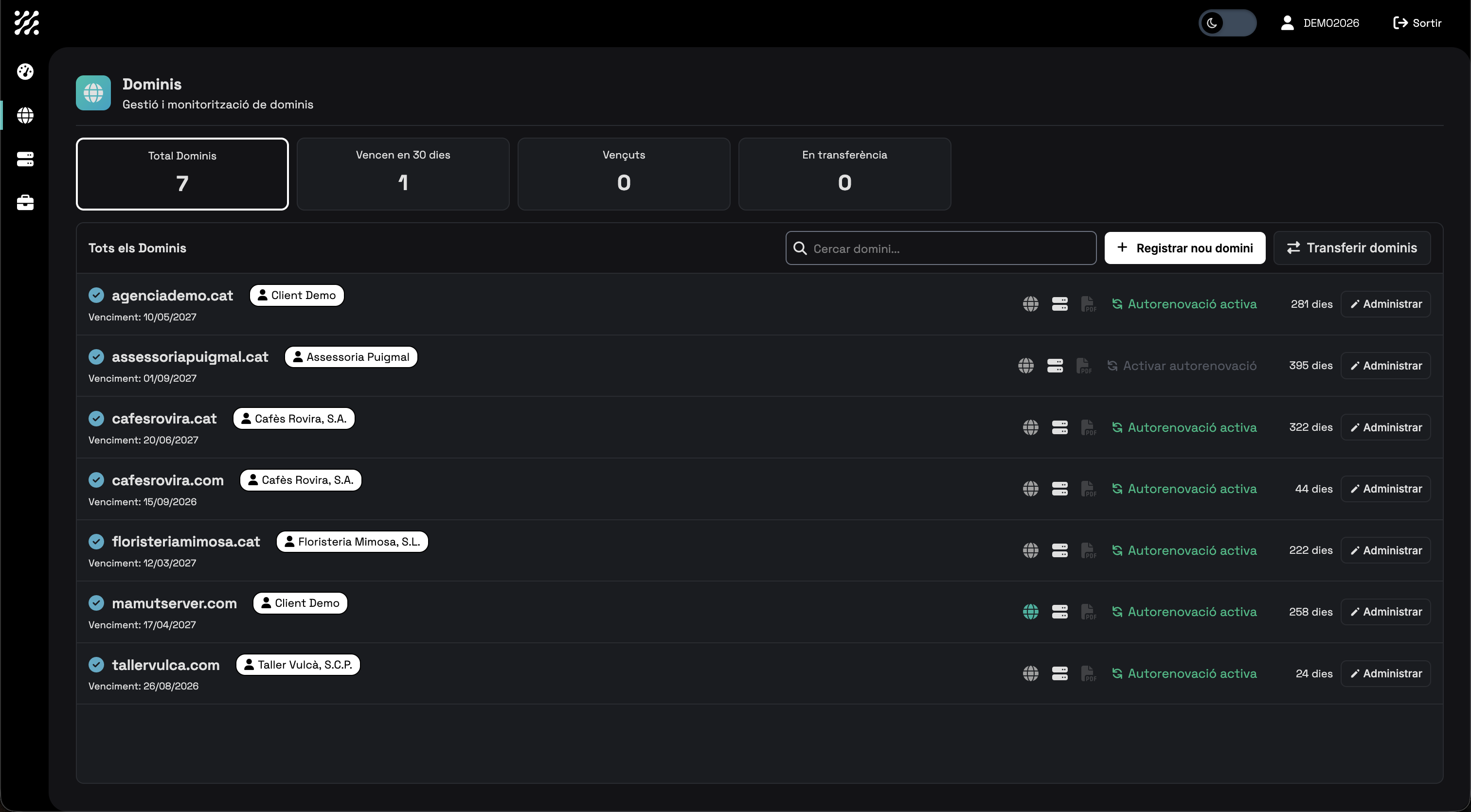 Complete Domain Management